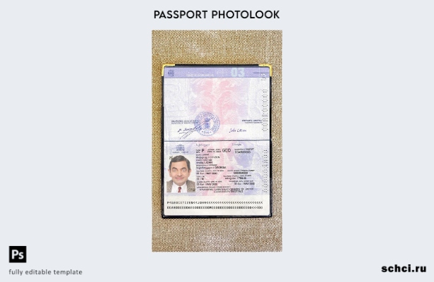 цифровая загрузка шаблона фотоальбома версии паспорта Грузии
